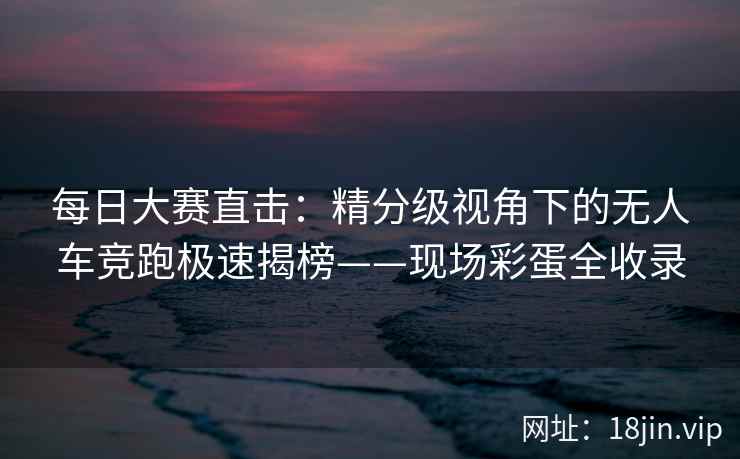 每日大赛直击：精分级视角下的无人车竞跑极速揭榜——现场彩蛋全收录