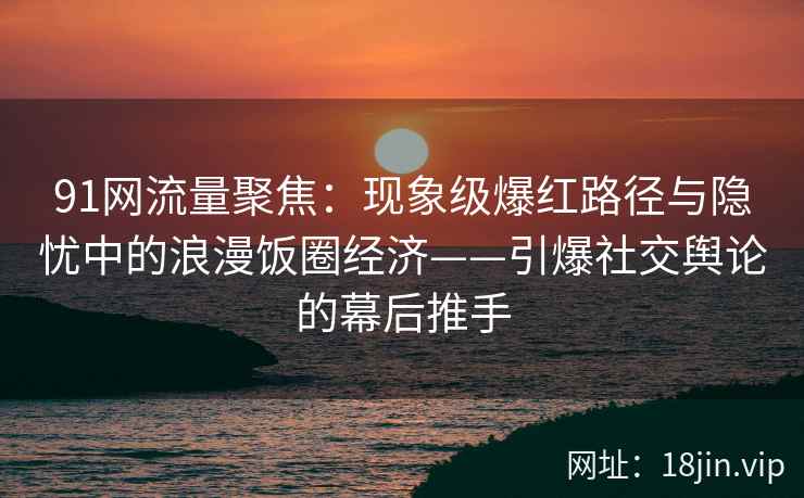 91网流量聚焦:现象级爆红路径与隐忧中的浪漫饭圈经济——引爆社交舆论的幕后推手 91网流量聚焦:现象级爆红路径与隐忧中的浪漫饭圈经济——引爆社交舆论的幕后推手