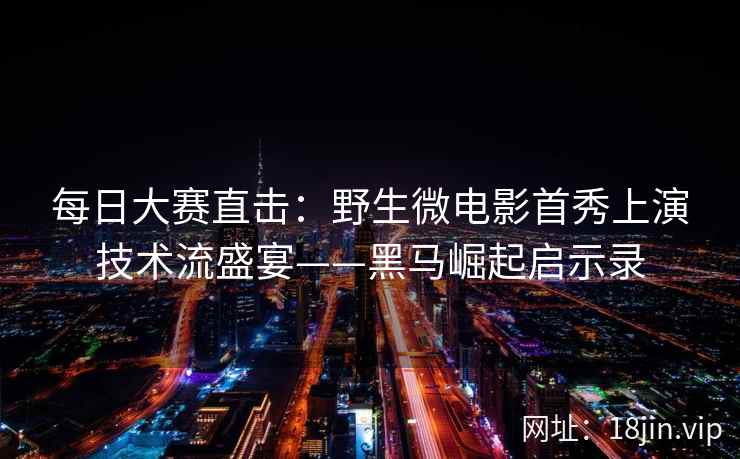 每日大赛直击：野生微电影首秀上演技术流盛宴——黑马崛起启示录