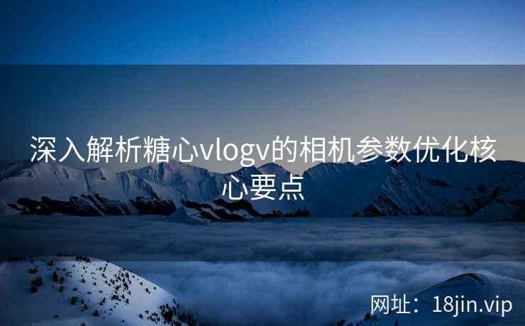 深入解析糖心vlogv的相机参数优化核心要点